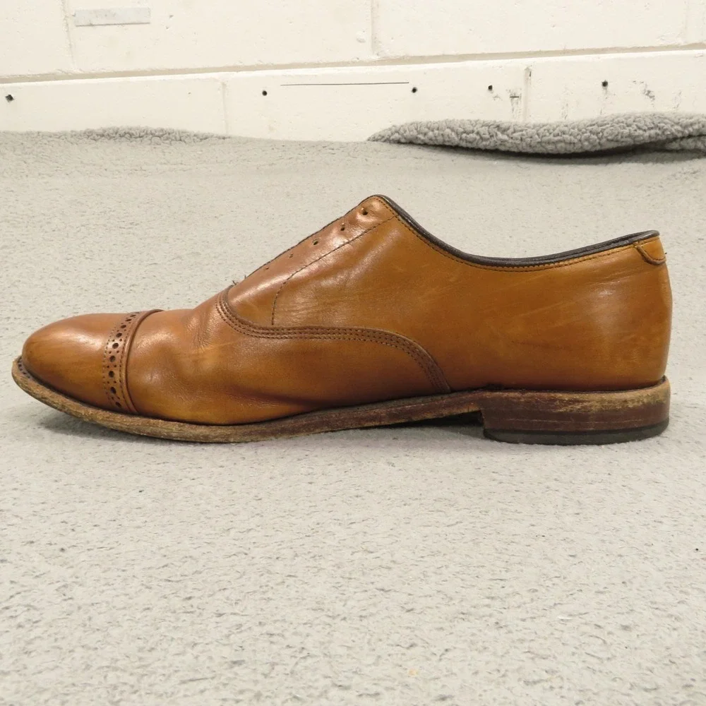Allen Edmonds Shoes Mens 12 D Fifth Avenue Walnut Cap Toe Leather Oxford 5th Ave